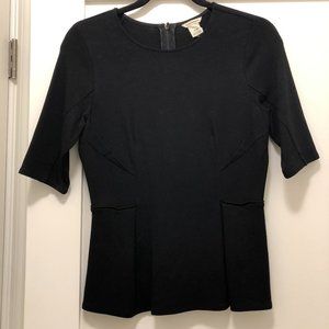Club Monaco Black Peplum Top
